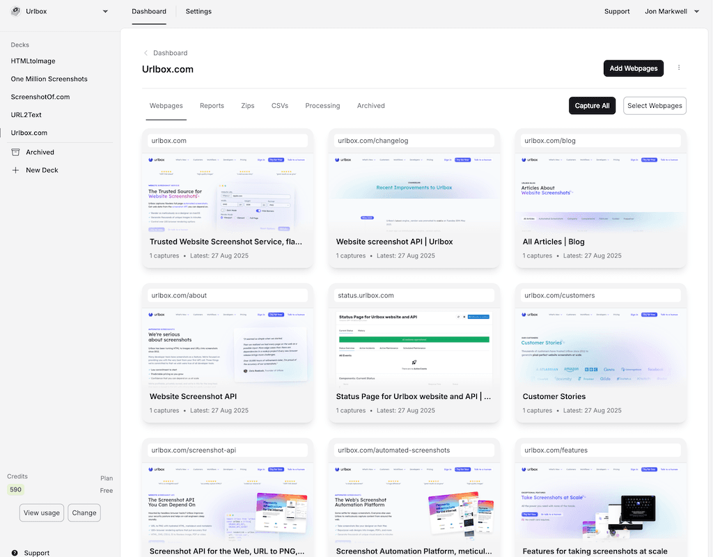 CaptureDeck Website Screenshot