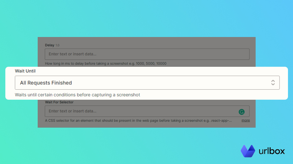 Configuring advanced screenshot options