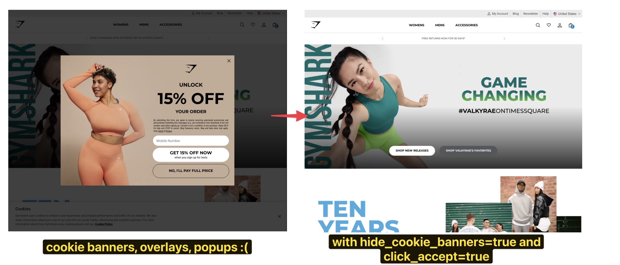 a spreadsheet of URLs