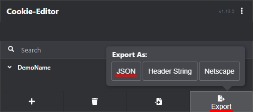 Screenshot highlighting the leftmost button in the submenu opened from the button in the bottom right