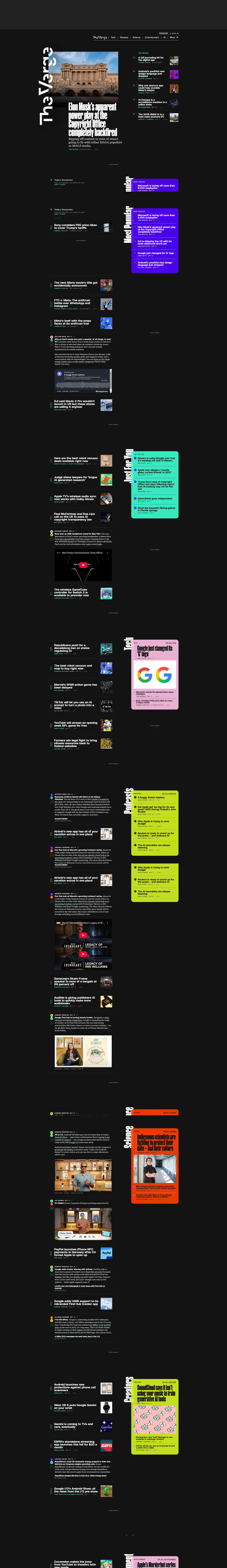 The Verge website screenshot taken with GoFullPage