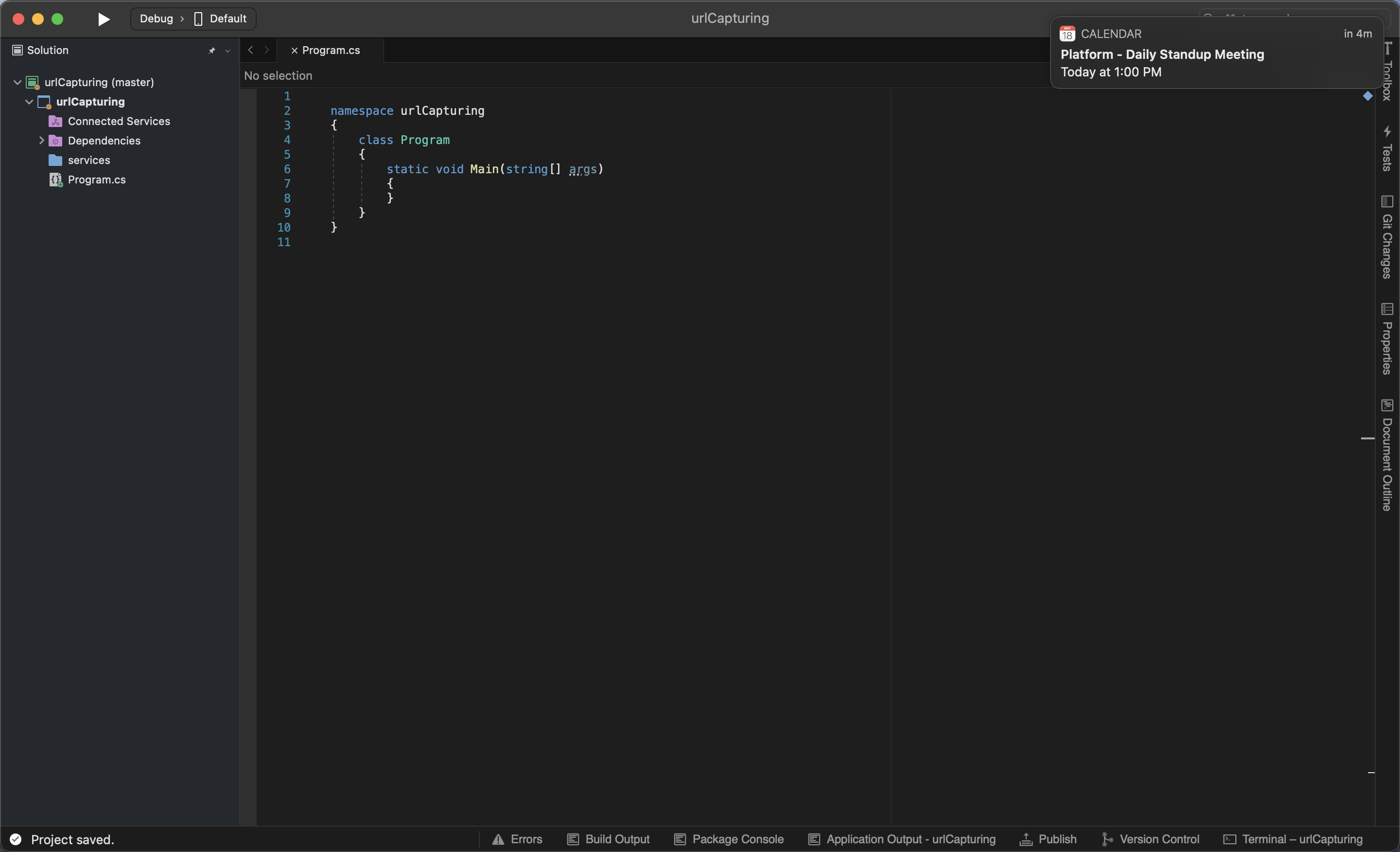 C# basic project setup