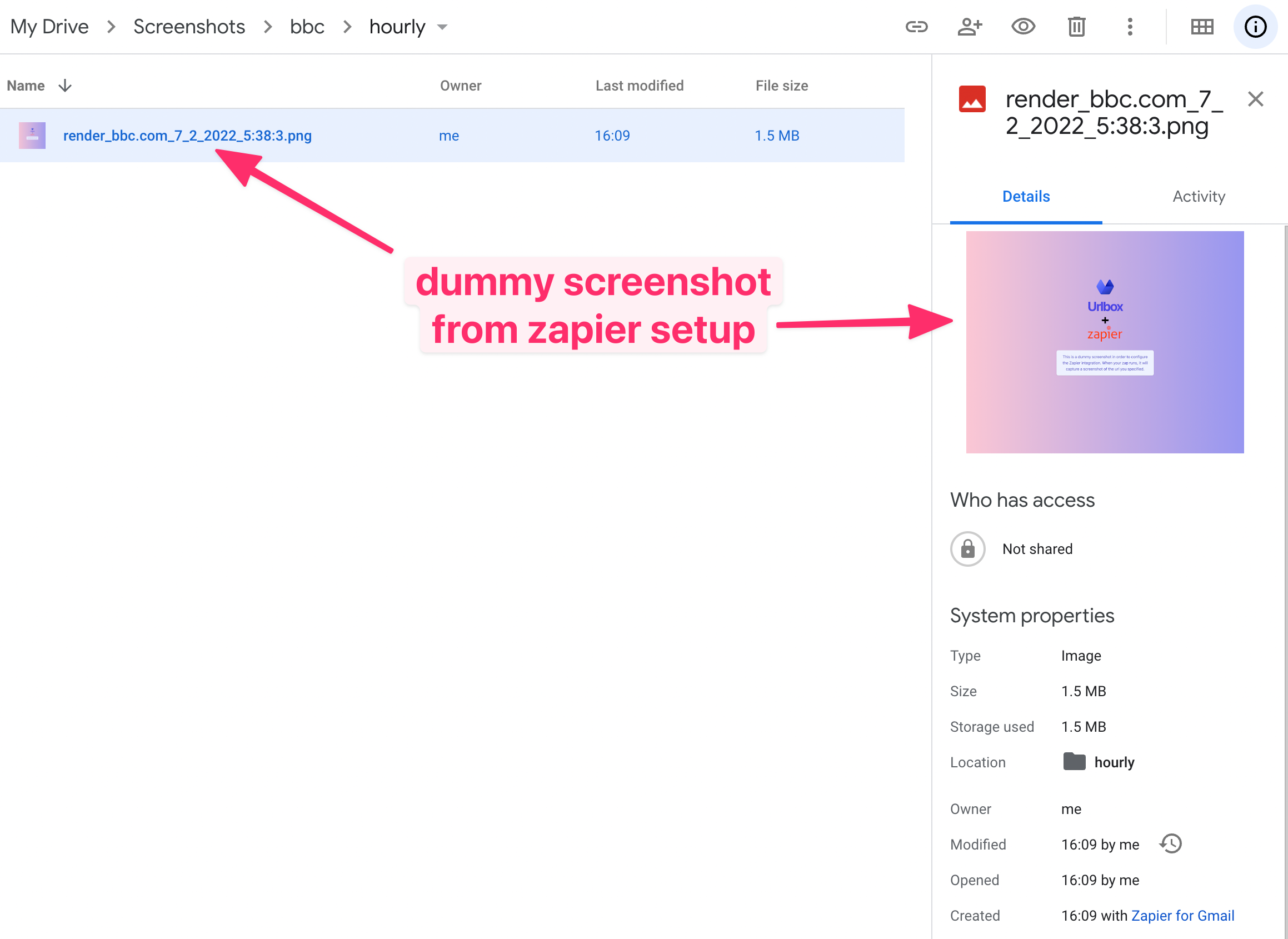 zapier google drive saved